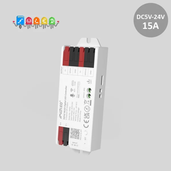 <b>EPS02 (15A) </b><br />ESP32 WLED Digital LED Controller (WiFi)