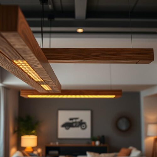 Stunning Wooden Linear Lights